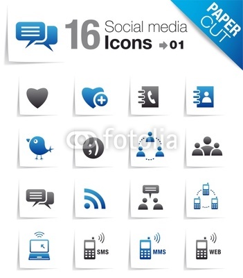 Paper Social Media Icons