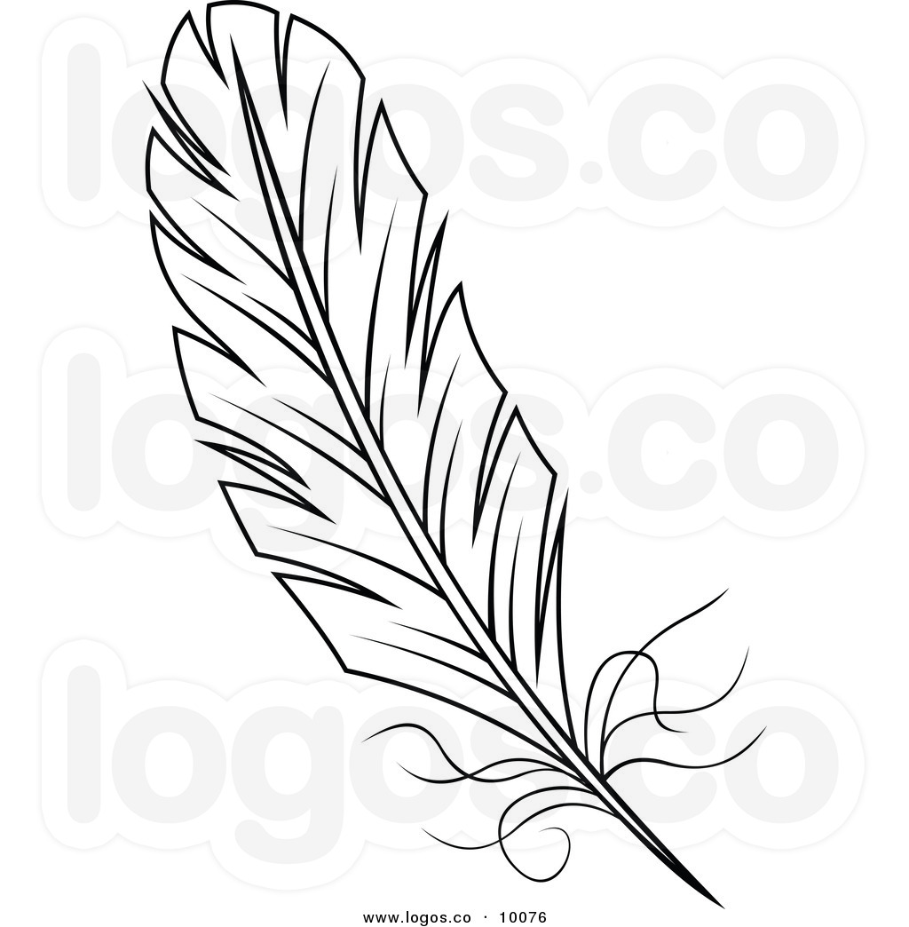 Peacock Feather Clip Art Black and White