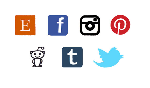 Phone Social Media Icons Set