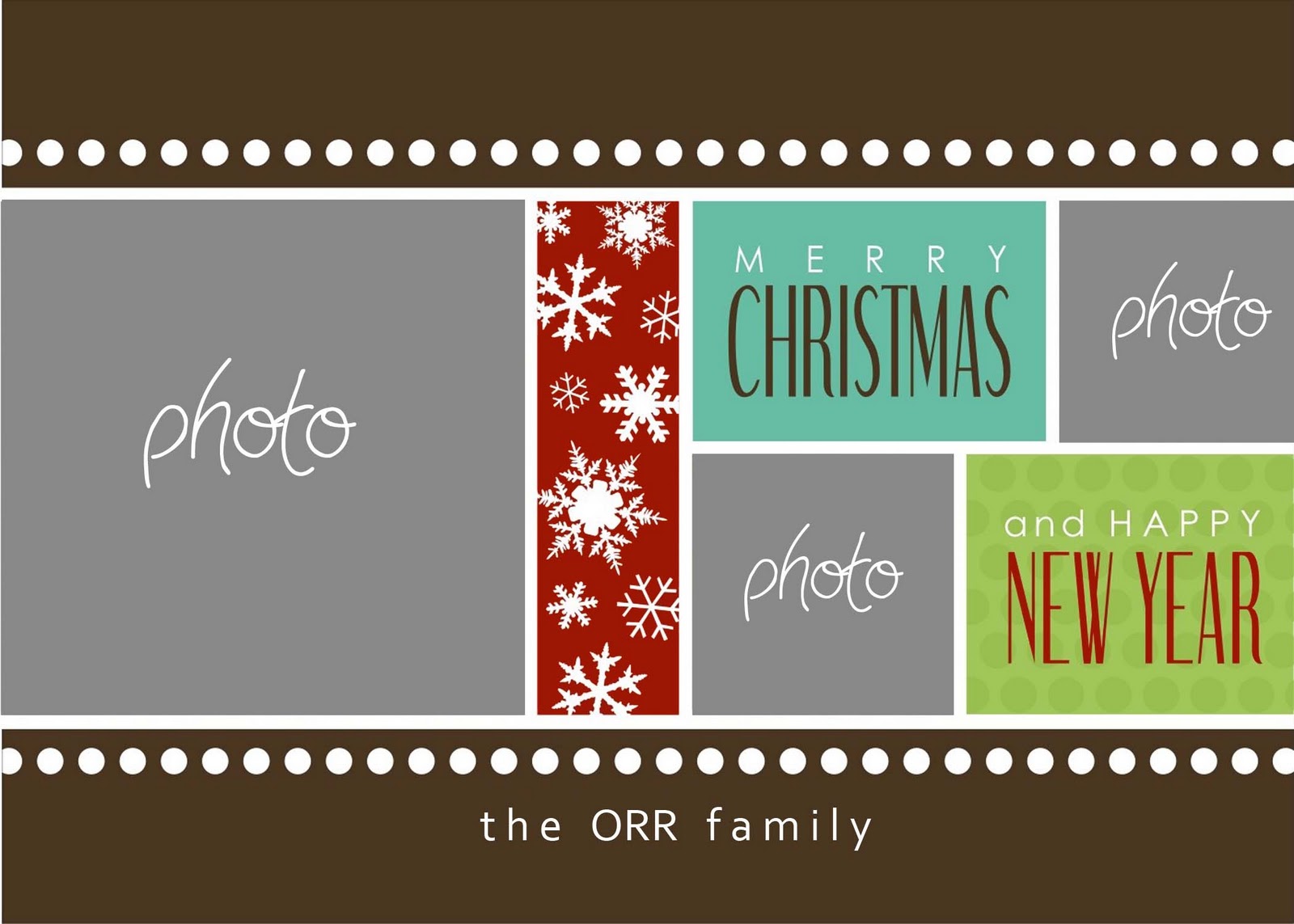 8 Free Photoshop Christmas Card Templates Images