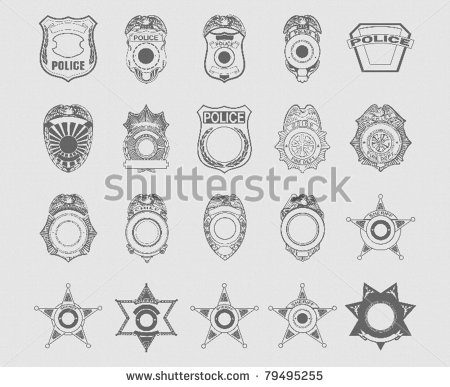 Police and Sheriff Badges Vector