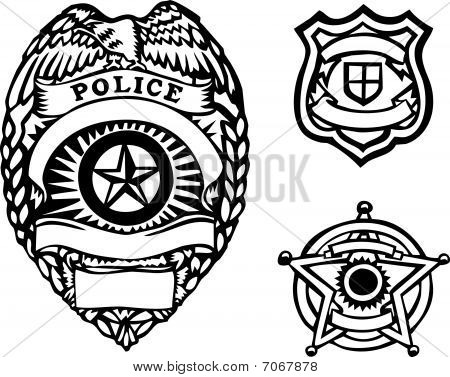 Police Shield Badge Vector Art