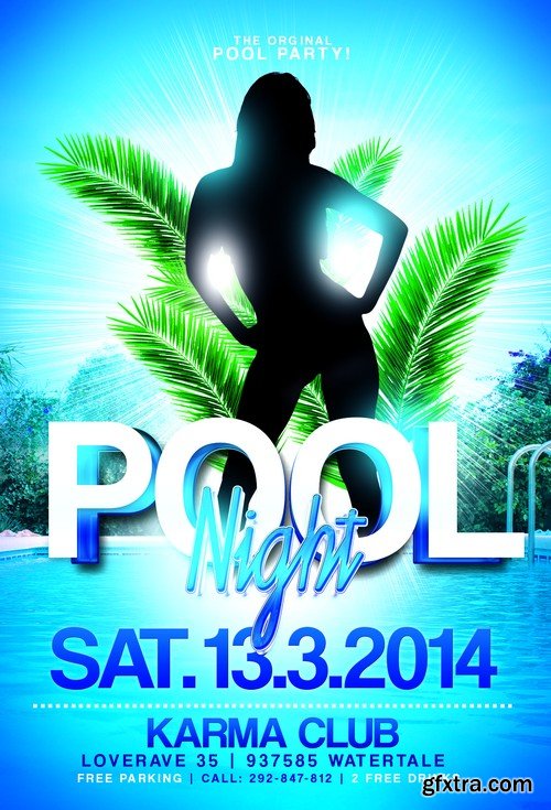 Pool Party Flyer Template