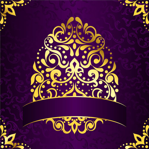 Purple and Gold Backgrounds Free