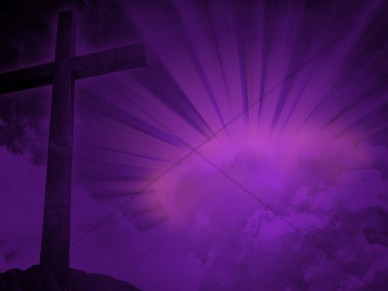 Purple Christian Backgrounds with Cross