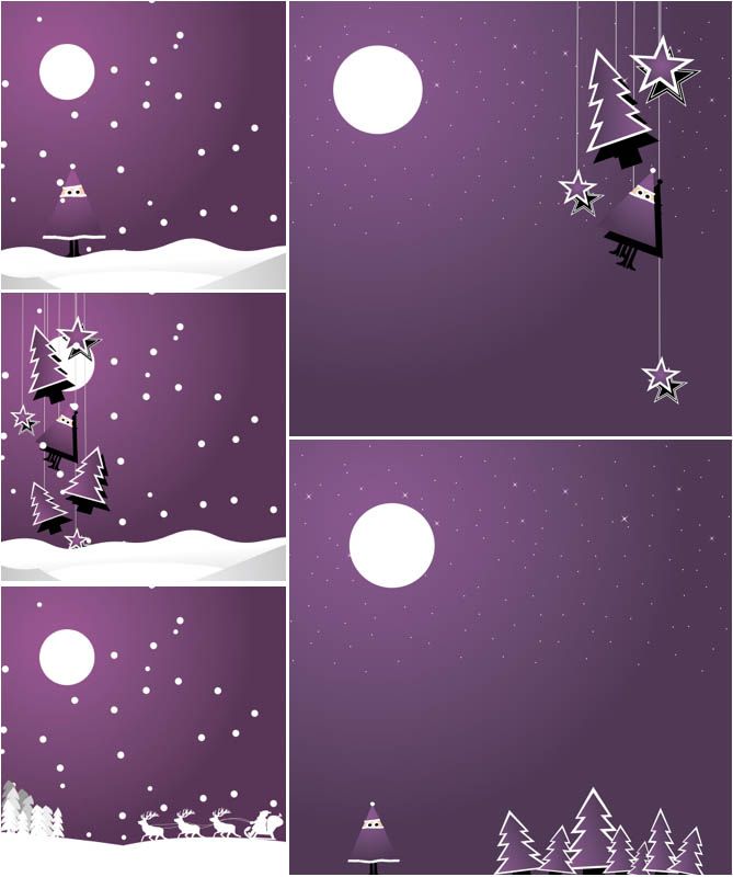 Purple Christmas Tree Clip Art