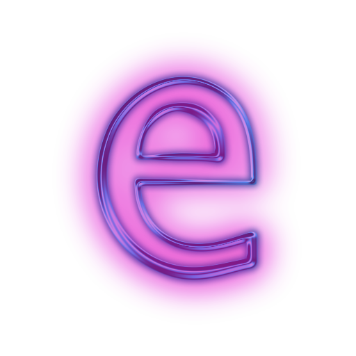 Purple Letter E