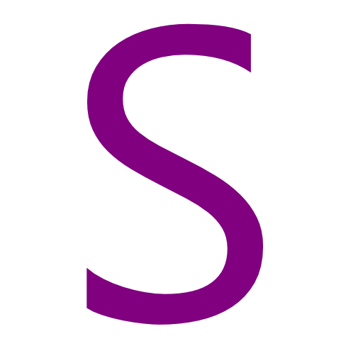 Purple Letter S Icon