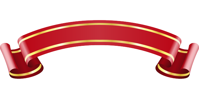 Red and Gold Ribbon Banner