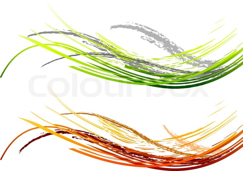 Red and Orange Abstract Lines Vector