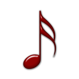 Red Music Note Icon