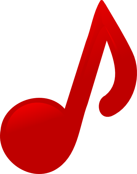 Red Music Notes Clip Art