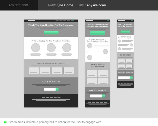 Responsive Design Wireframe Template