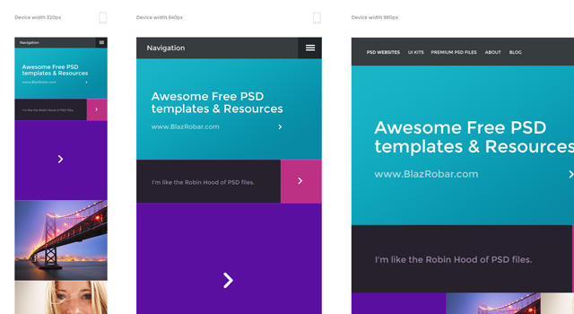 Responsive Web Design Template PSD