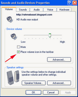 Restore Volume Icon to Taskbar Windows 1.0