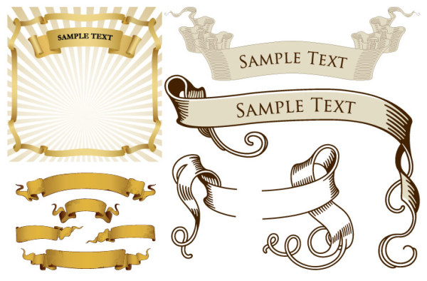 Ribbon Banner Vector Free Ribbon Banner Vector Free