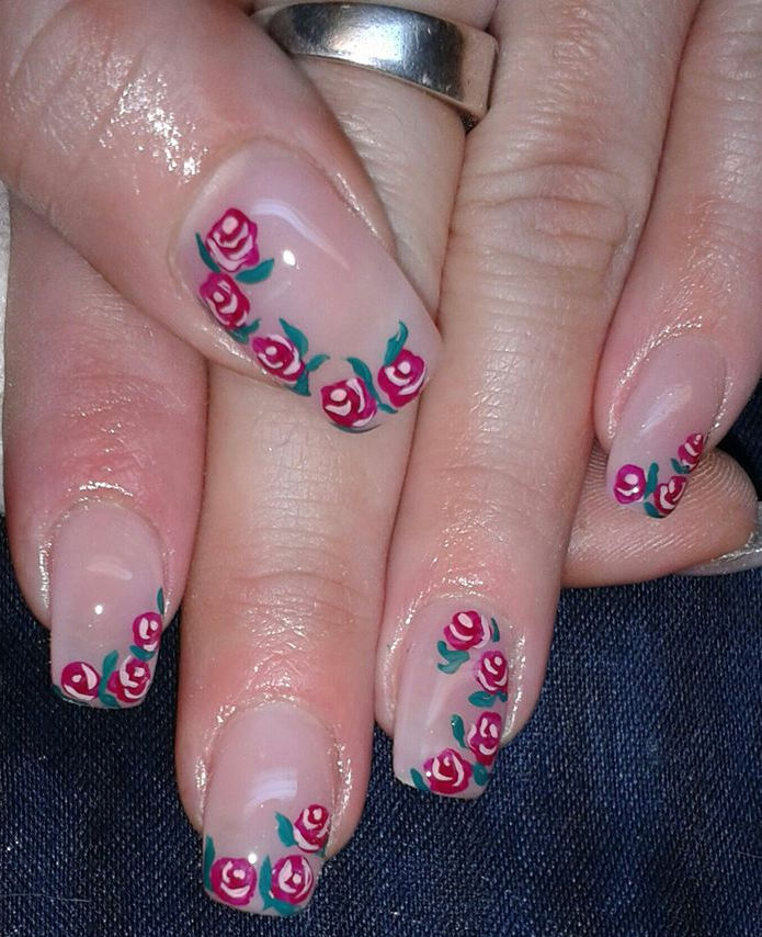 Rose Nail Art Design