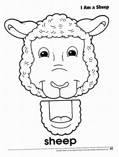 Sheep Paper Bag Puppet Template