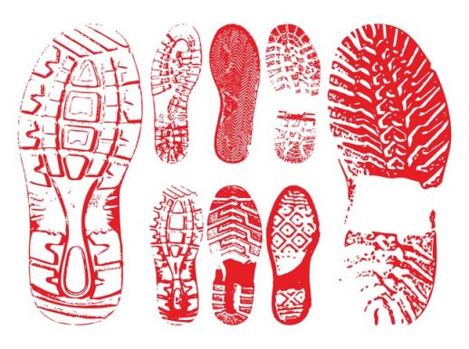 Shoe Print Vector Art