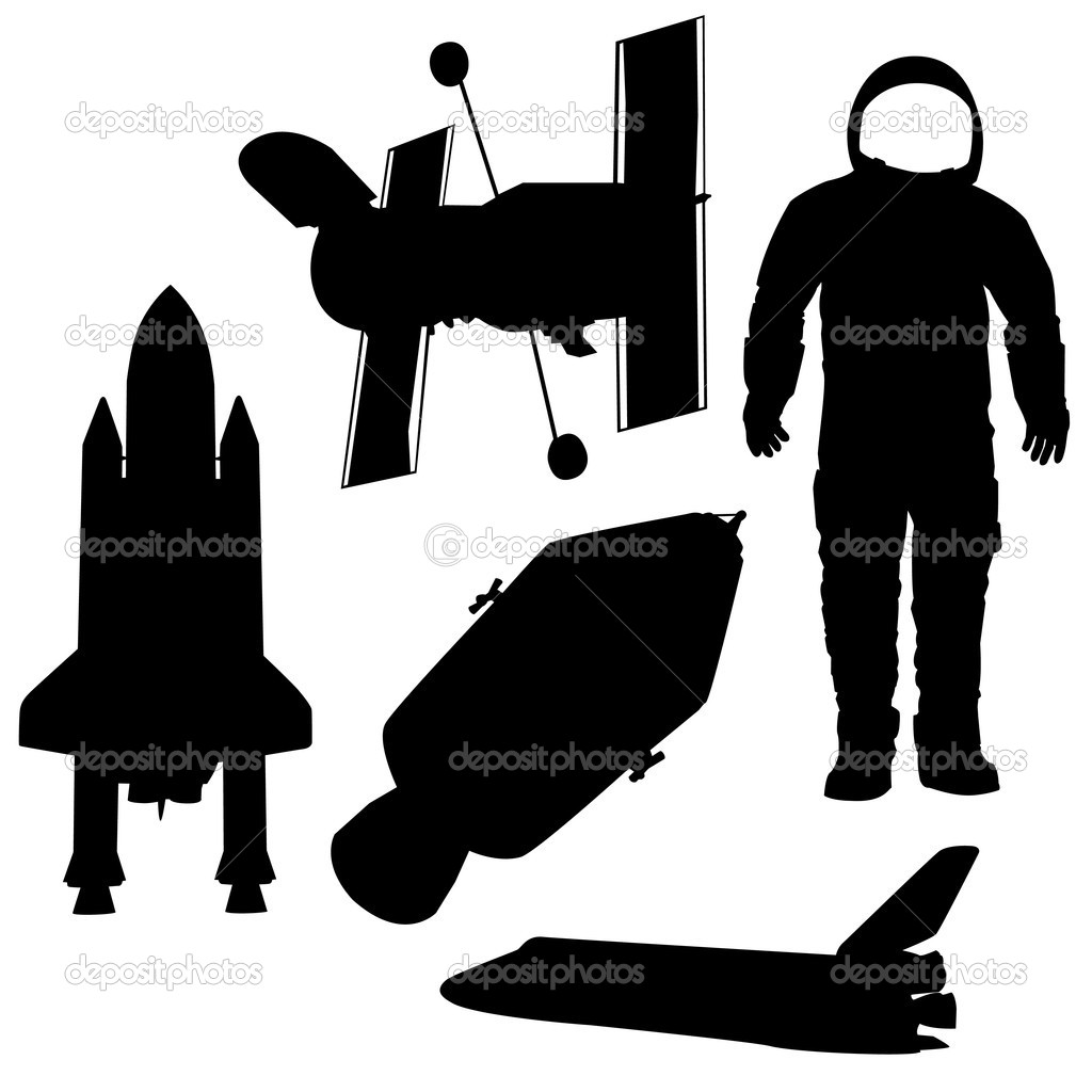 Silhouette Astronaut in Space