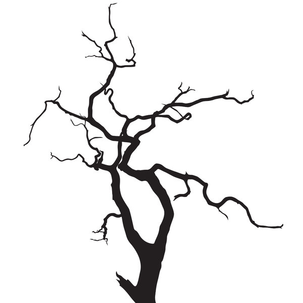 Simple Black Tree Silhouette