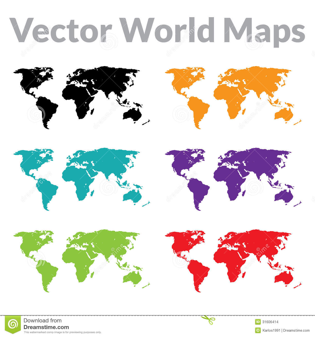 Simple Vector World Map