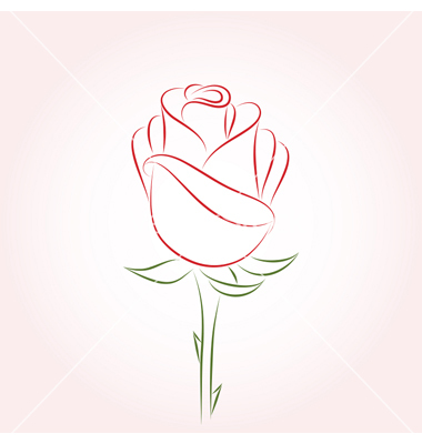 Single Long Stem Rose Clip Art