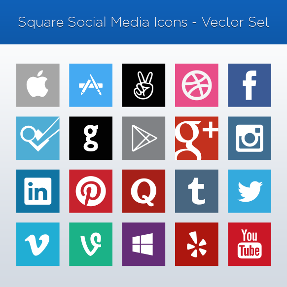 Social Media Icons Vector