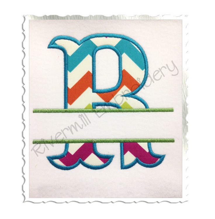 Split Alphabet Applique Machine Embroidery