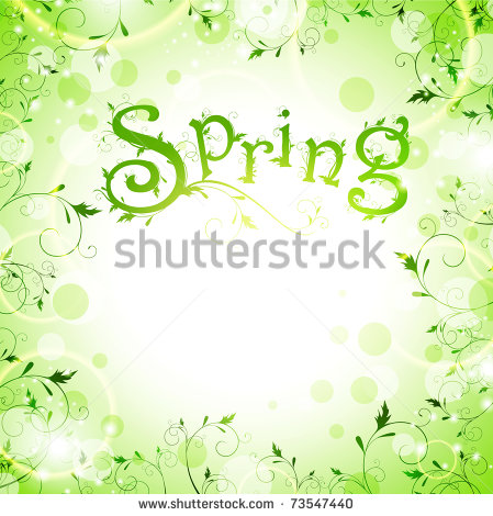 Spring Floral Swirl Vector