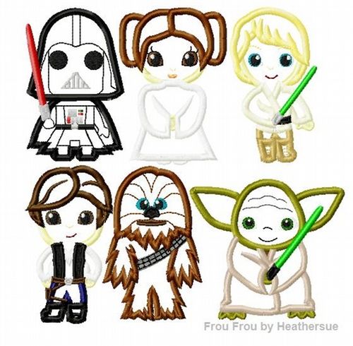 Star Wars Applique Machine Embroidery Designs Star Wars Applique Machine Embroidery Designs