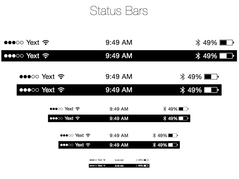 Status Bar Icons iPhone 6