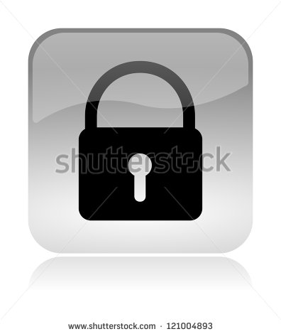 TRANSPARENT White Lock Icon