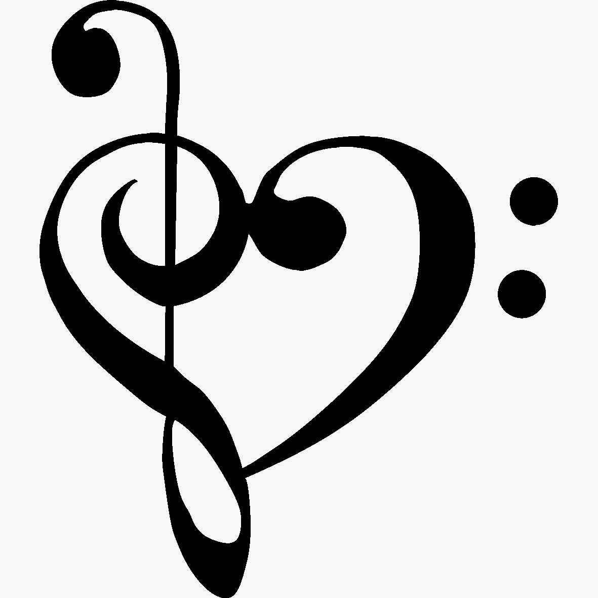 Treble Bass Clef Heart Tattoo Treble Bass Clef Heart Tattoo