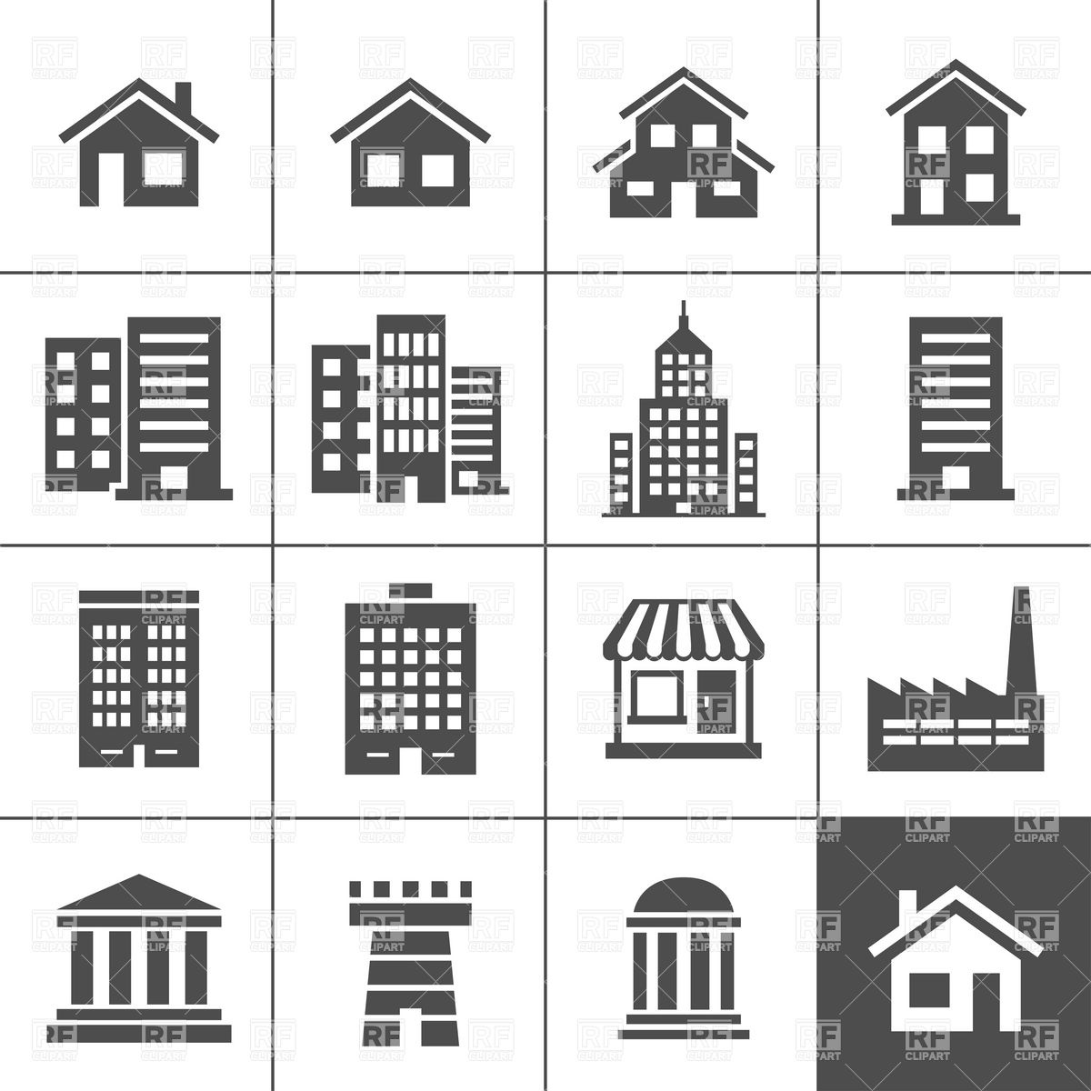 Vector Building Icons