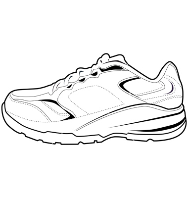 Vector Clip Art Running Shoe Template