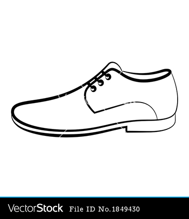 Vector Drawing Man Shoes