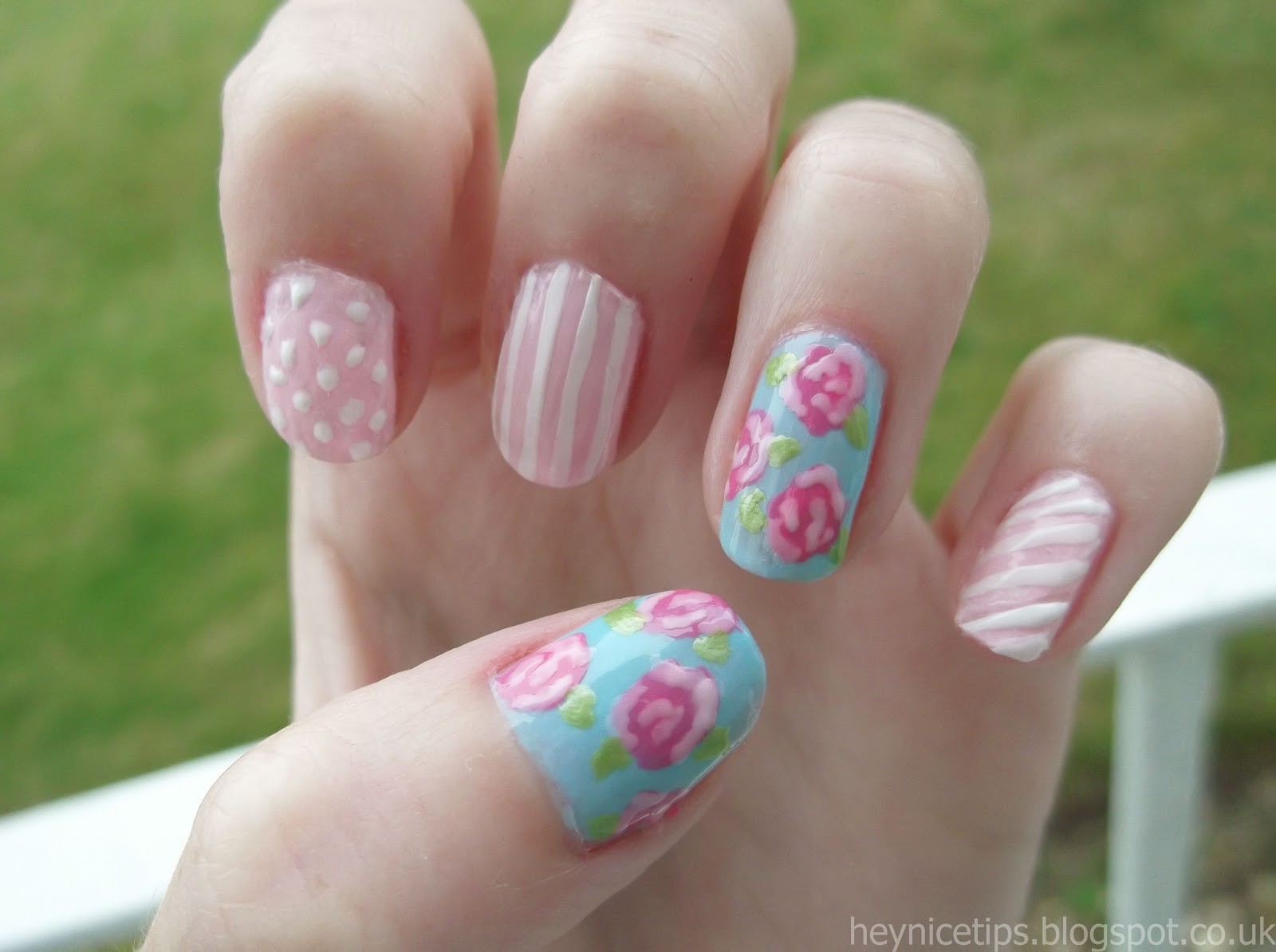 Vintage Rose Nail Art