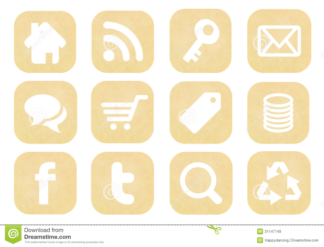 Vintage Social Media Icons Free