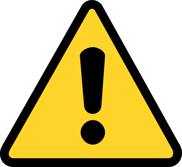 Warning Triangle with Exclamation Point Warning Triangle with Exclamation Point