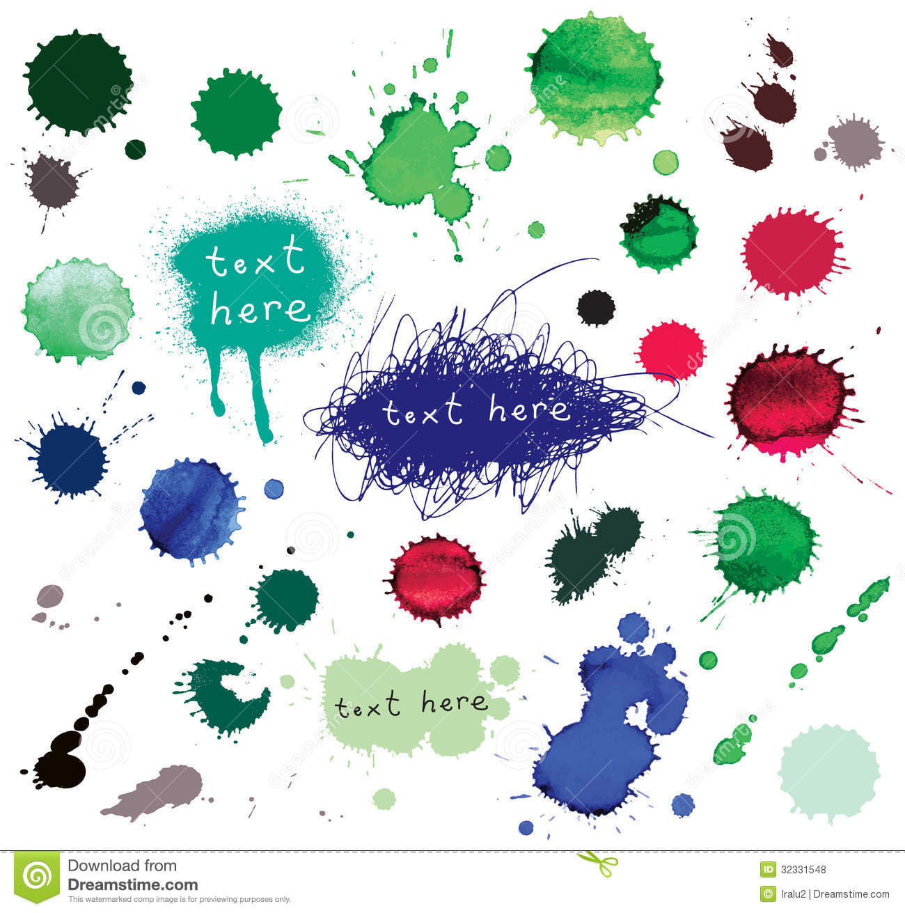 Watercolor Paint Splatter Vector