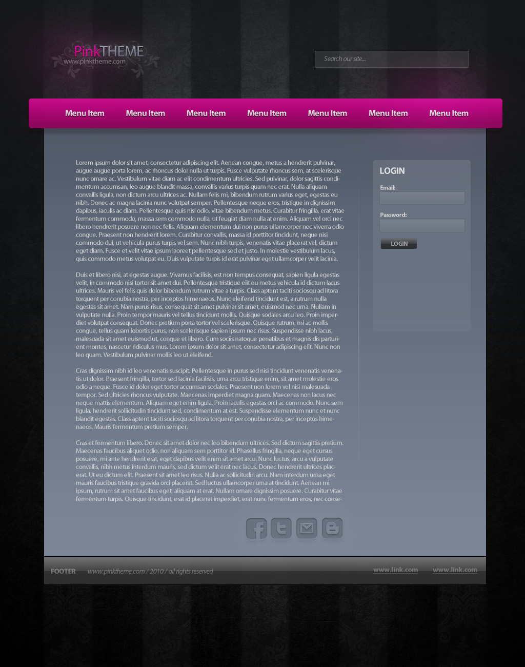 Web PSD Template