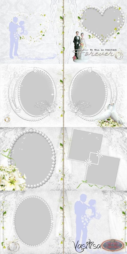 White Wedding Borders and Frames