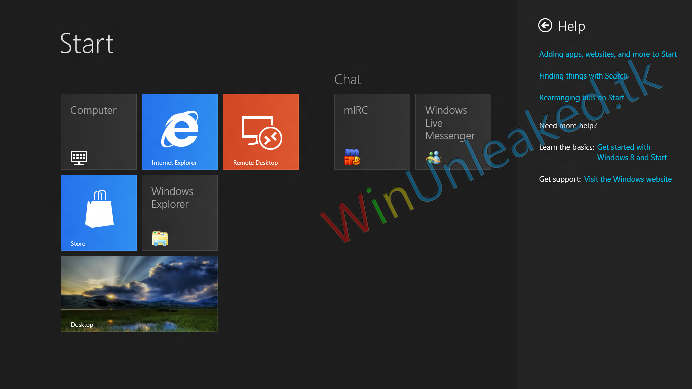 Windows 8 Show Desktop Icon