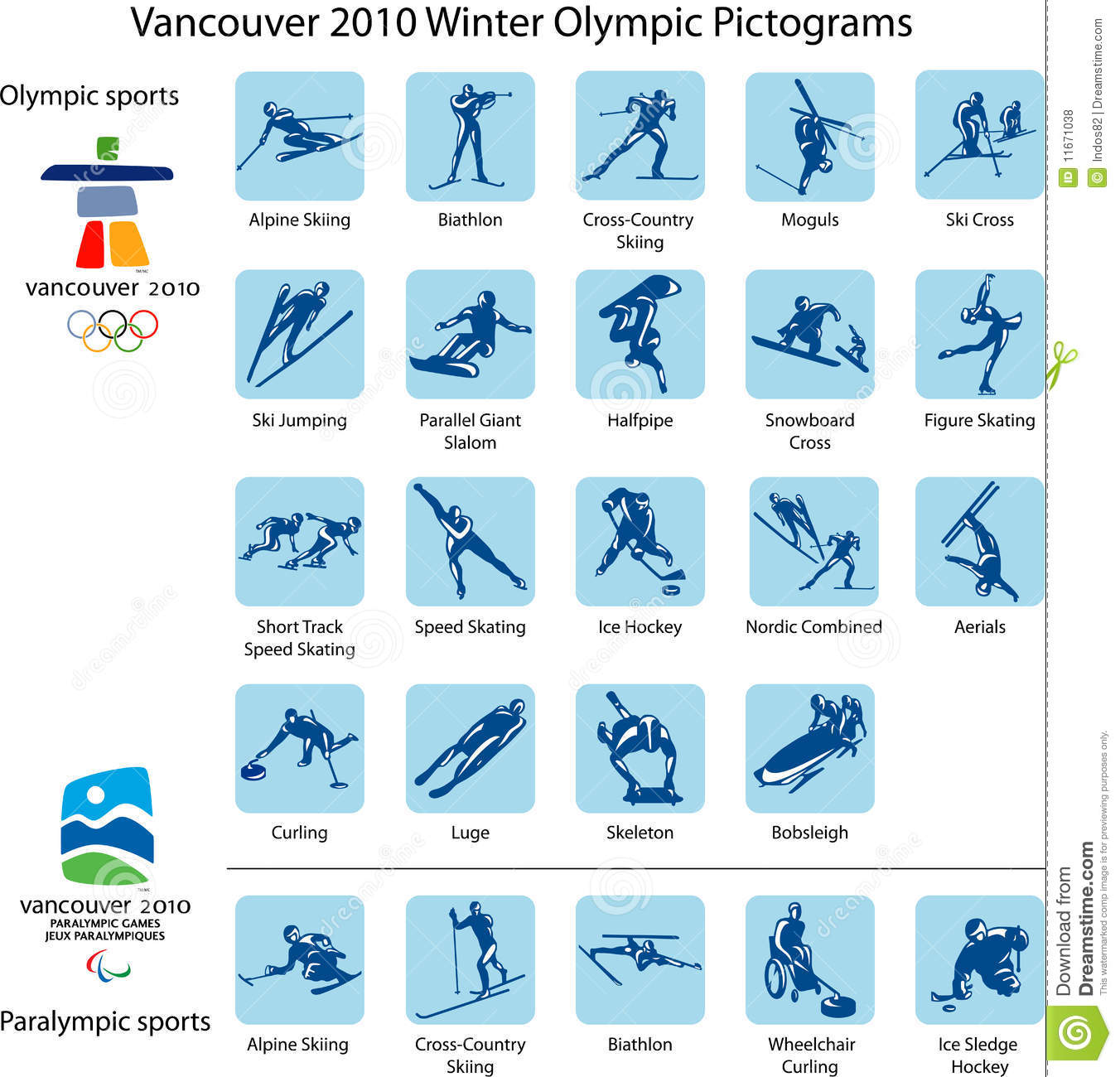 Winter Olympic Sports Symbols