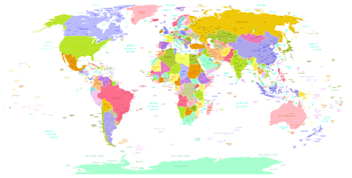World Map Vector Graphic Design