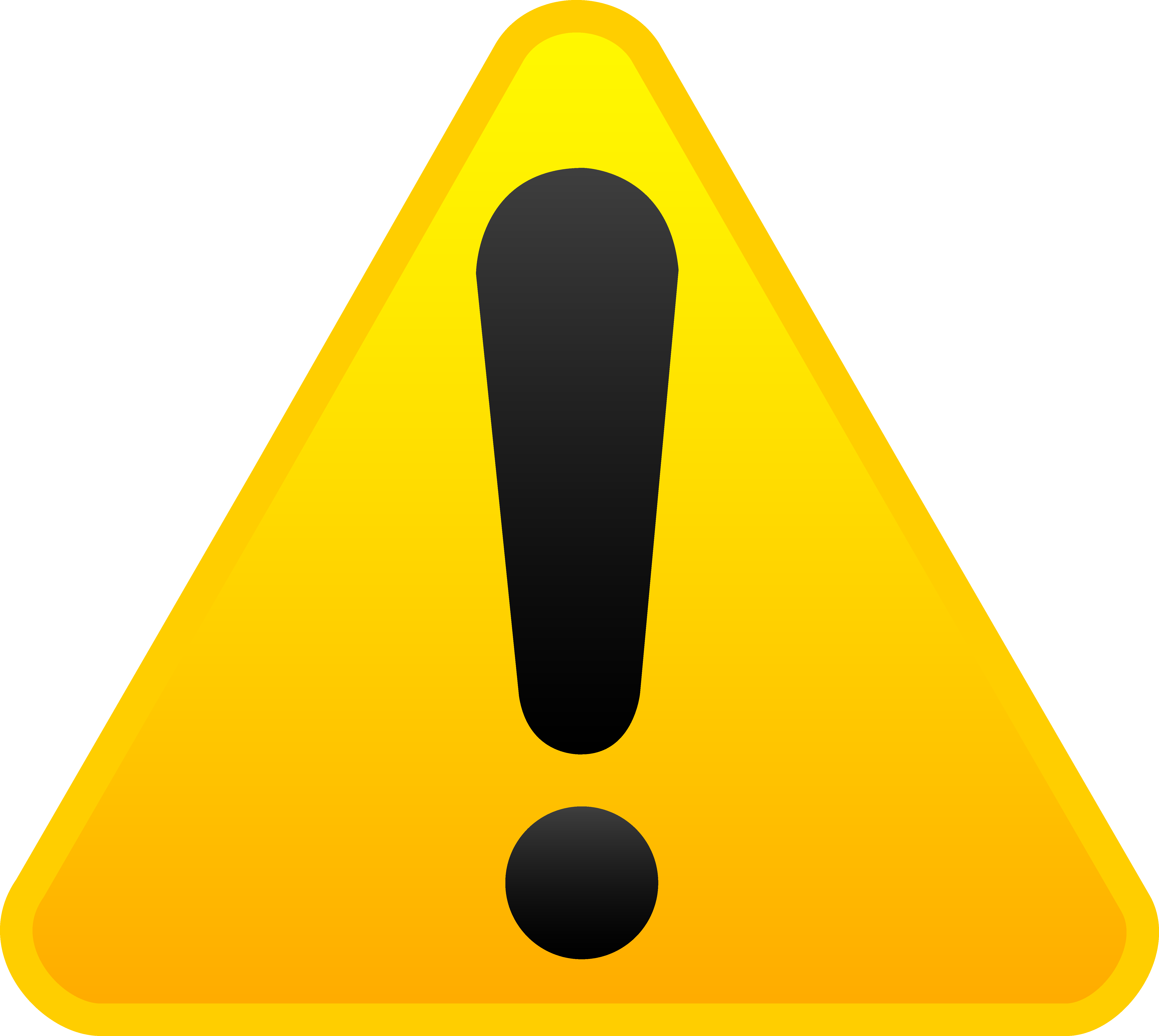 Yellow Triangle with Exclamation Point Clip Art Yellow Triangle with Exclamation Point Clip Art