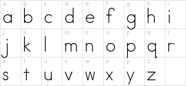 abc box lines font