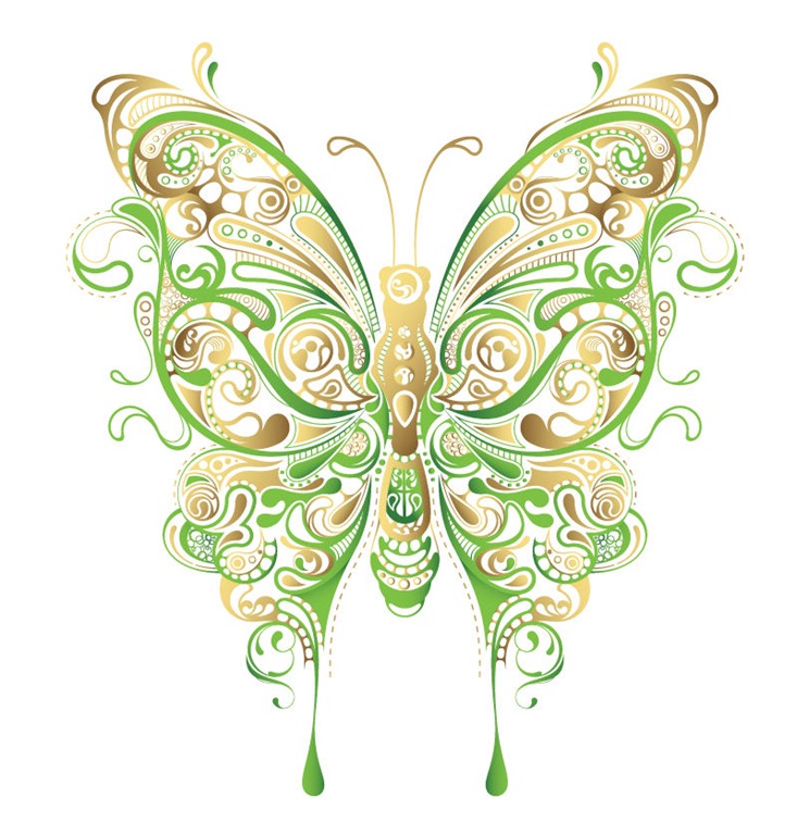 16 Abstract Butterfly Vector Graphic Images