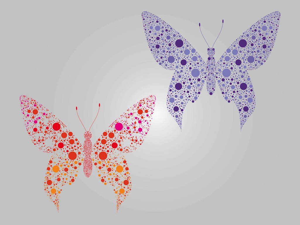 Abstract Butterfly Vector